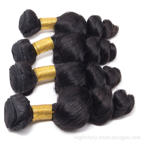 wholesale loose wave human hair weaving, Beautiful women human hair bundles with closure set for black women